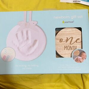 Pearhead Baby Keepsake Kit with Blue and White Accents